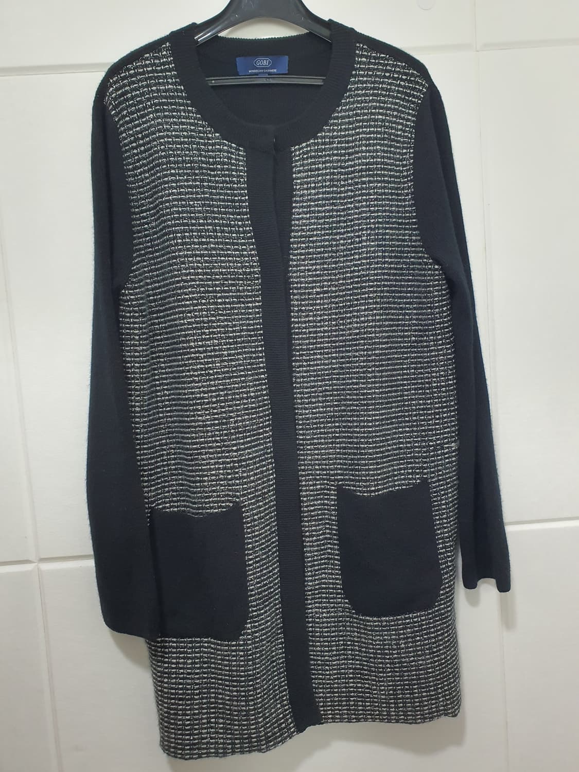 고비 GOBI 캐시미어 100% 트위드 롱 가디건 자켓 사이즈 S 상품이미지2