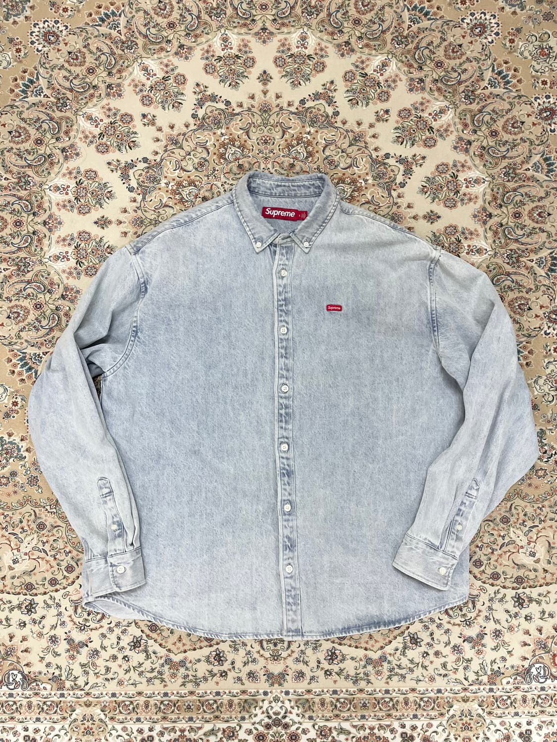 24ss 슈프림 스몰 박스 데님 셔츠 L 상품이미지1