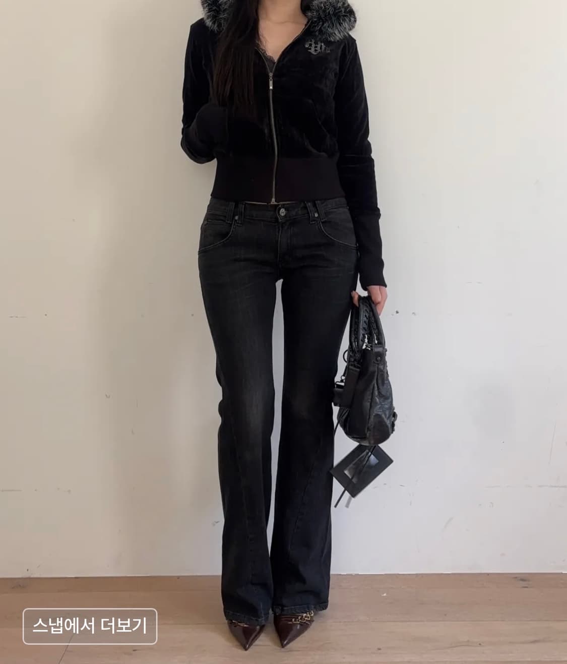 Mari Fur Hoodie Jacket (Ver.2) (Black) 상품이미지2