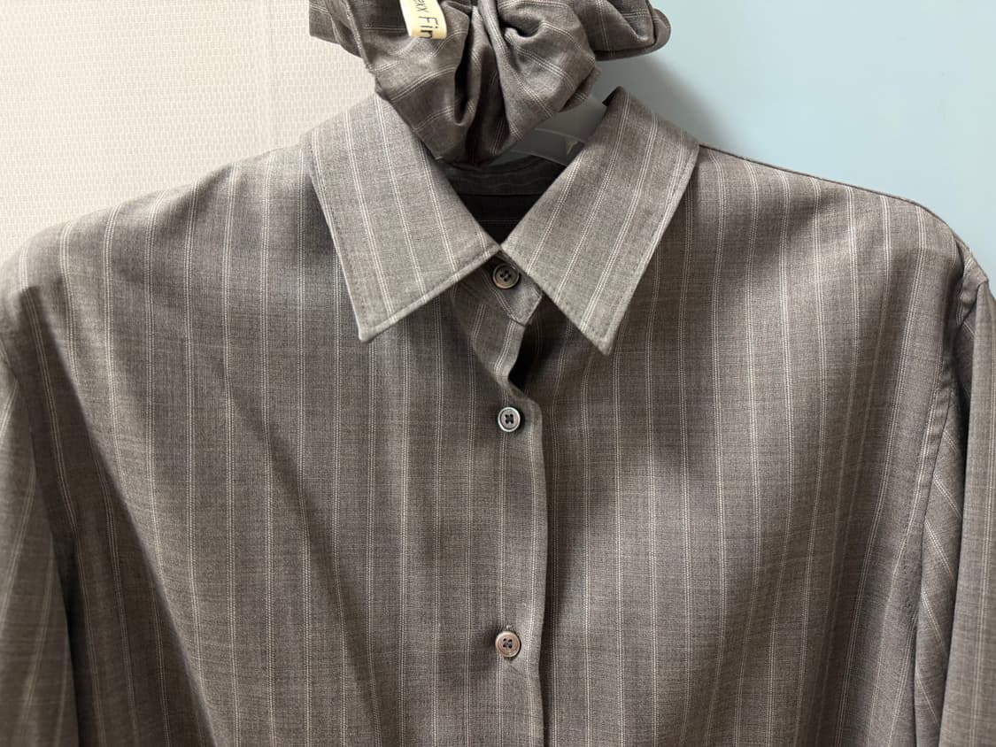 lfm 울 셔츠 + 스크런치 상품이미지3