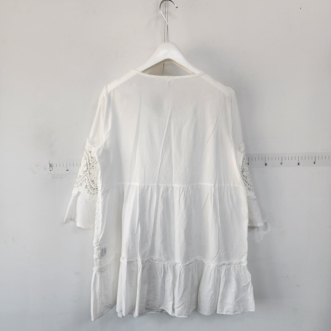 마인스타일 화이트 레이스 블라우스 상품이미지4