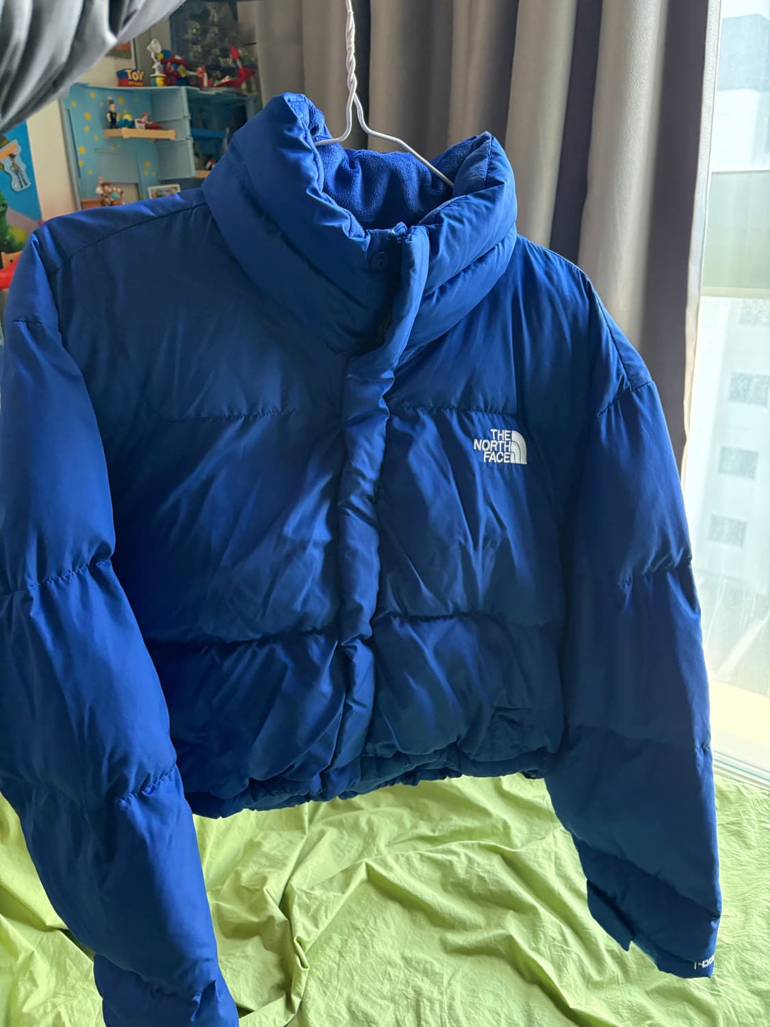 노스페이스 눕시 크롭패딩 블루 상품이미지1