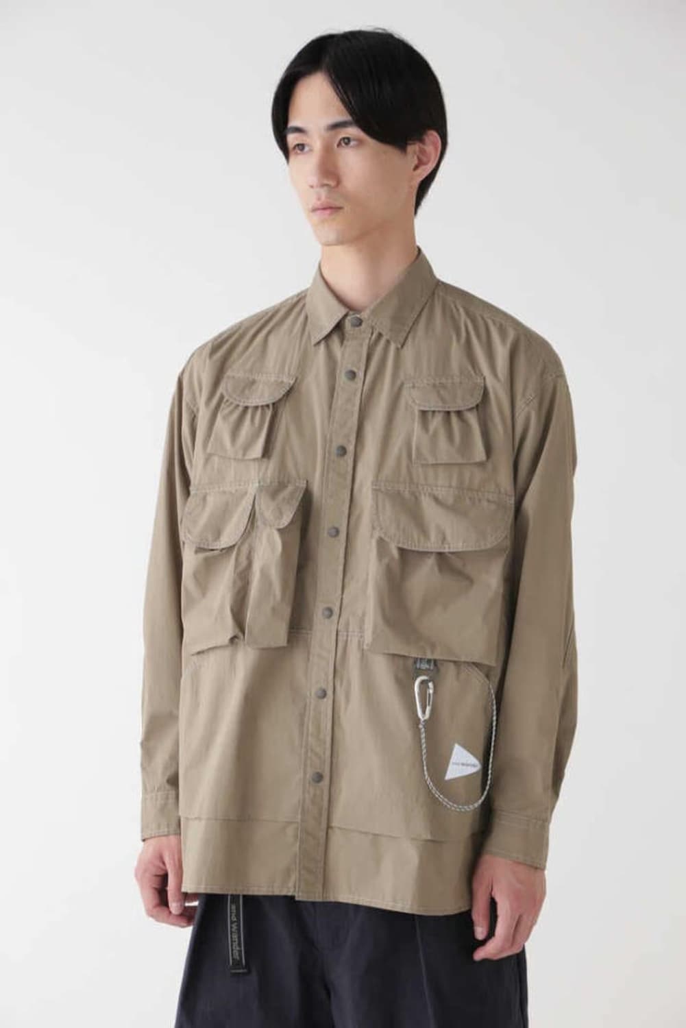 앤드원더 멀티포켓 롱슬리브 셔츠 다크 베이지 M 상품이미지2