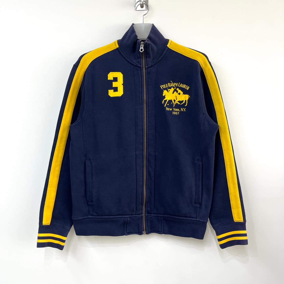 폴로 랄프로렌 빅포니 네이비 옐로우 코튼 집업 자켓 상품이미지2