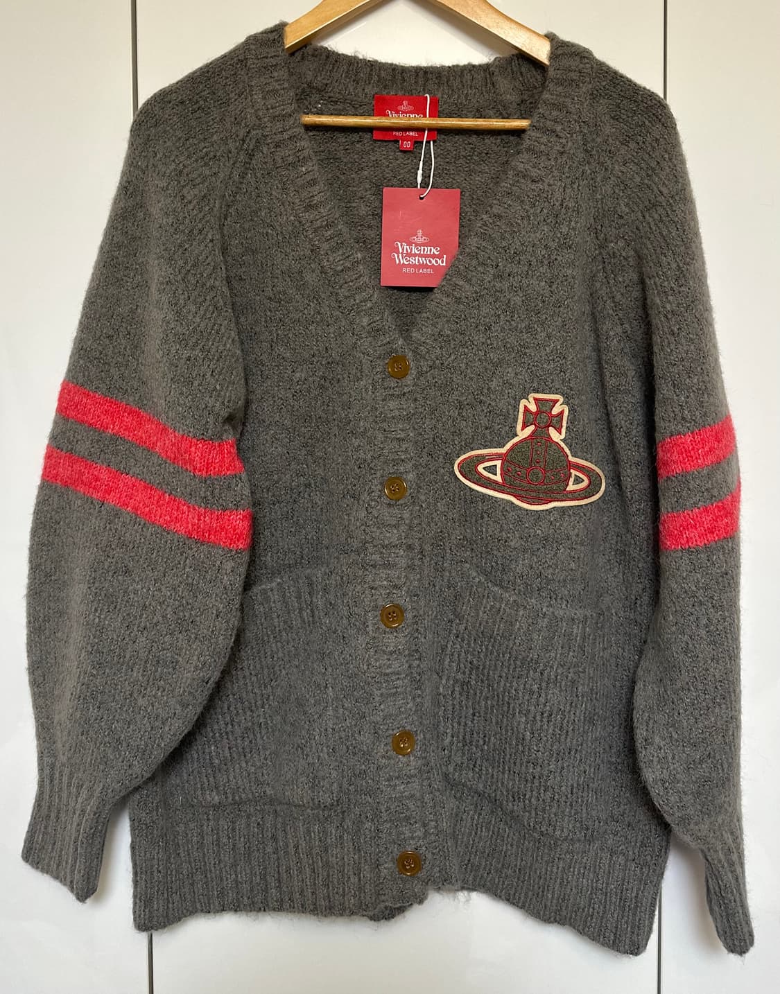 비비안웨스트우드 울알파카가디건 일본판레드 라벨 남여공용 정품 상품이미지2