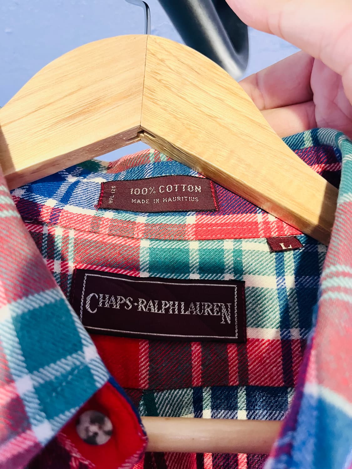 챕스 랄프로렌 체크 셔츠 상품이미지3