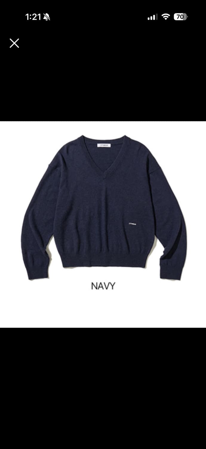 시티브리즈 캐시미어 니트 네이비 상품이미지5