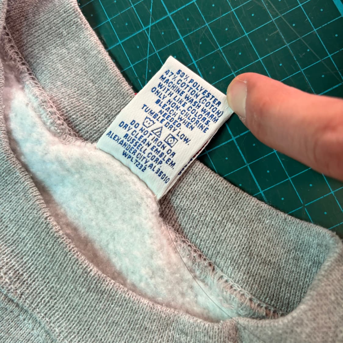 [XL] 90s USA 러셀 빈티지 스웻 맨투맨 멜란지 그레이 상품이미지6