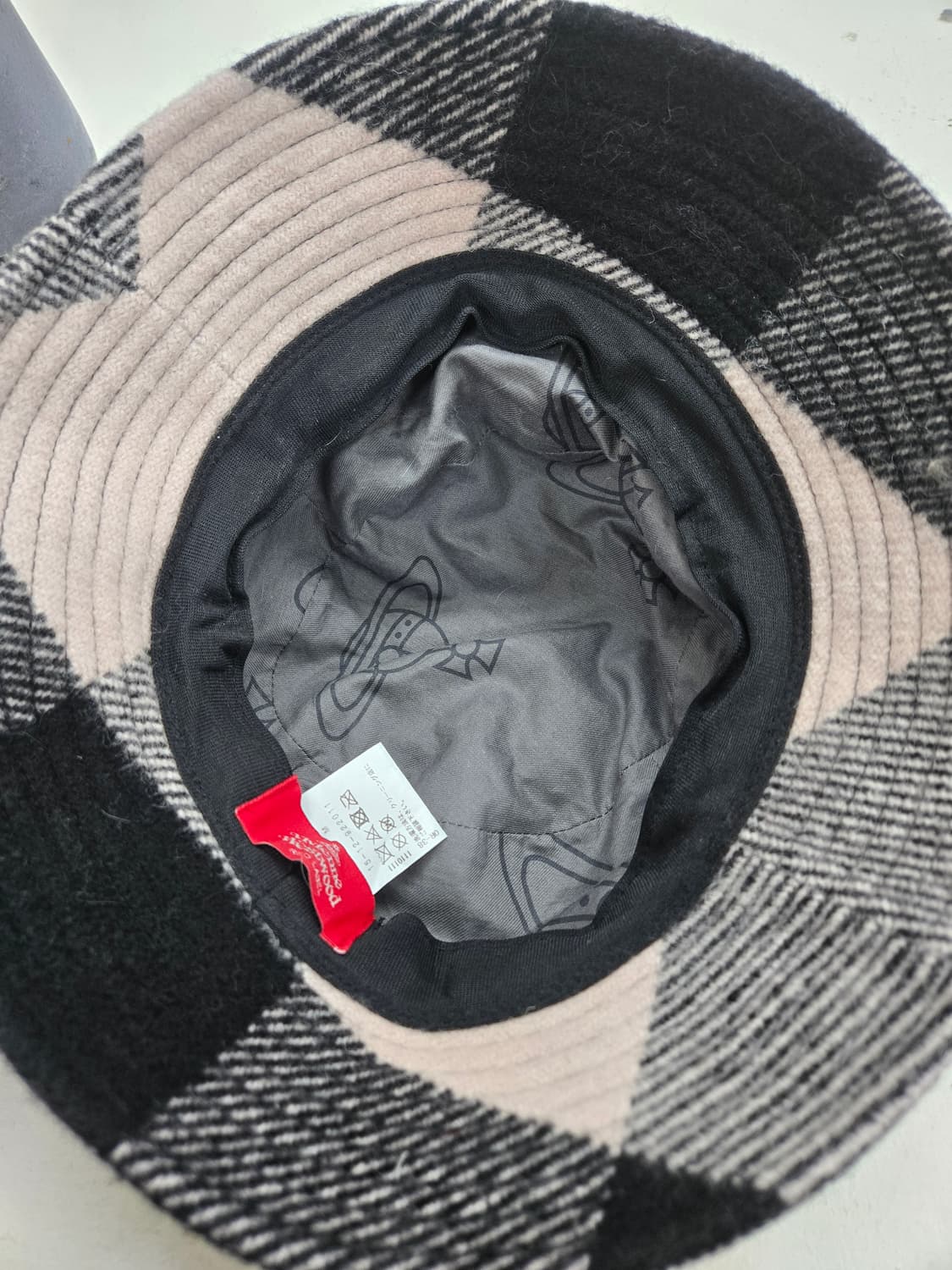 비비안 웨스트우드 체크 버킷햇 모자 상품이미지5