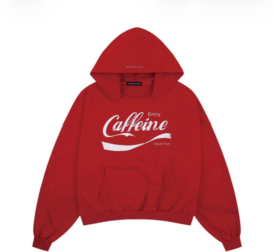 프로젝트GR 카페인 패러디 후디 레드 상품이미지1