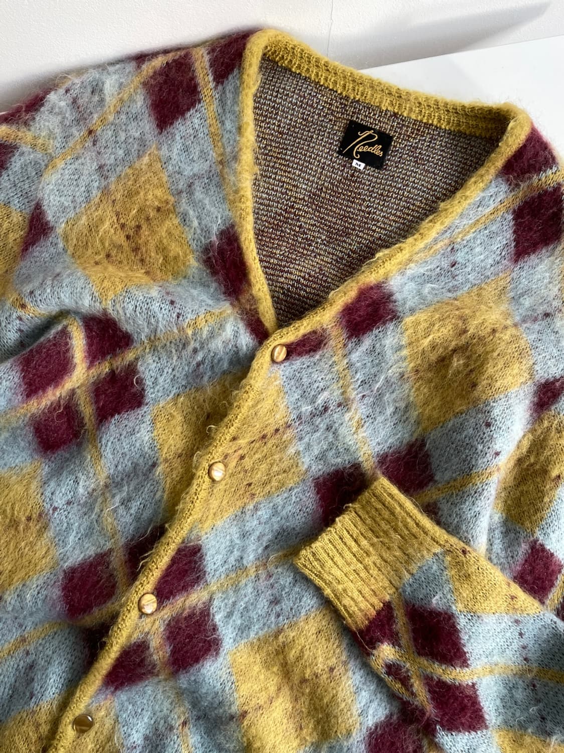 니들스 아가일 모헤어 가디건  상품이미지1