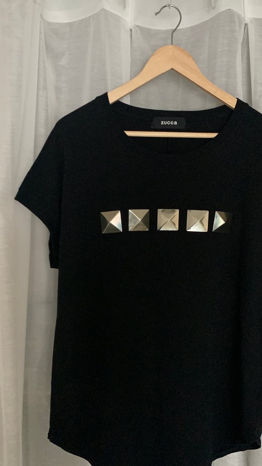 Zucca Metallic Square Studded T-Shirt 상품이미지2