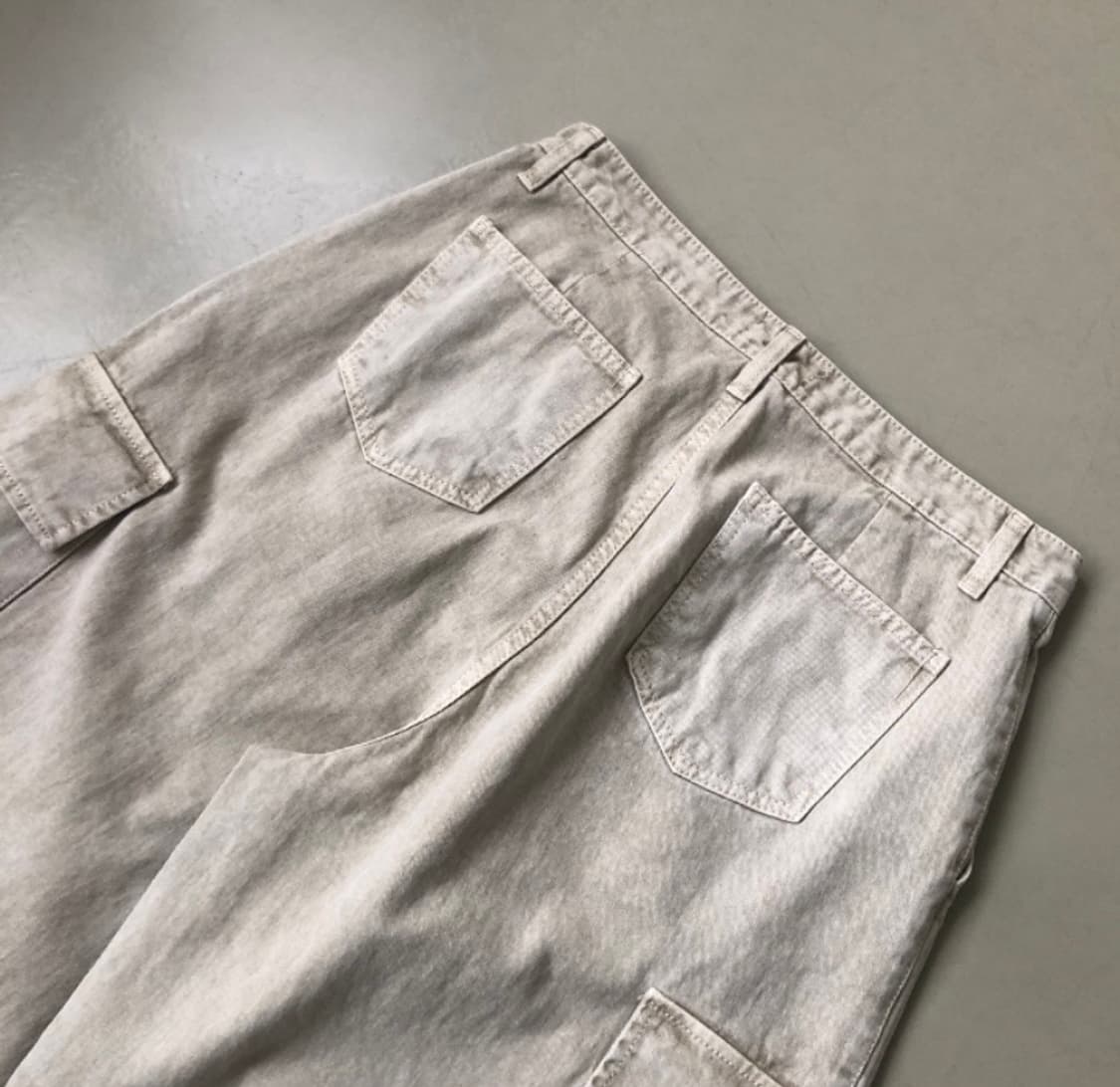 ESSU 원턱 빈티지 와이드 카고 팬츠 샌드 M 상품이미지7