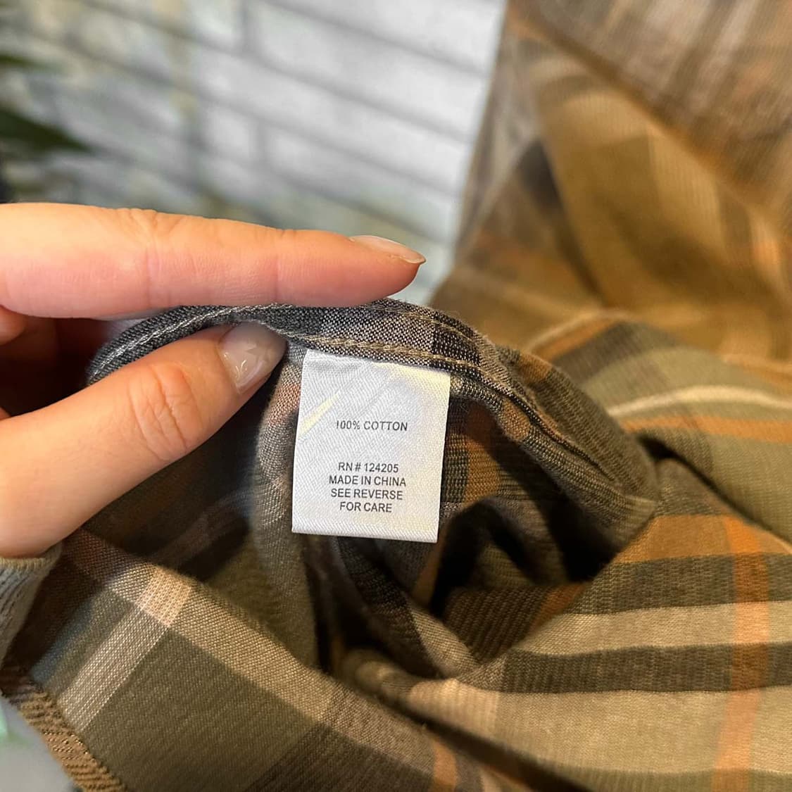 USA VINTAGE 코듀로이 긴팔 셔츠 체크 패턴 투포켓 디테일 브라운 상품이미지7