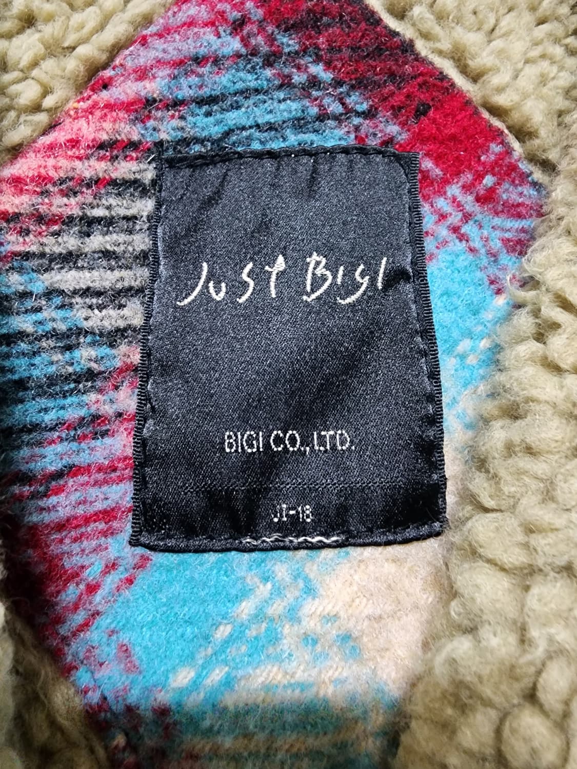 빈티지 BIGI 비기 체크 울 헤비 자켓 상품이미지5