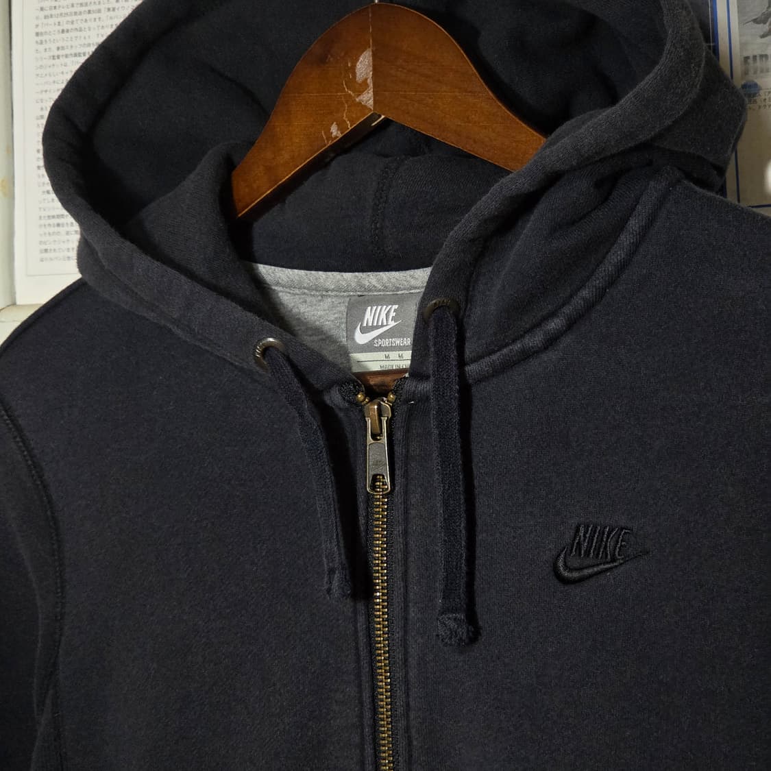 나이키 블랙 스우시 투웨이 후드집업 상품이미지2