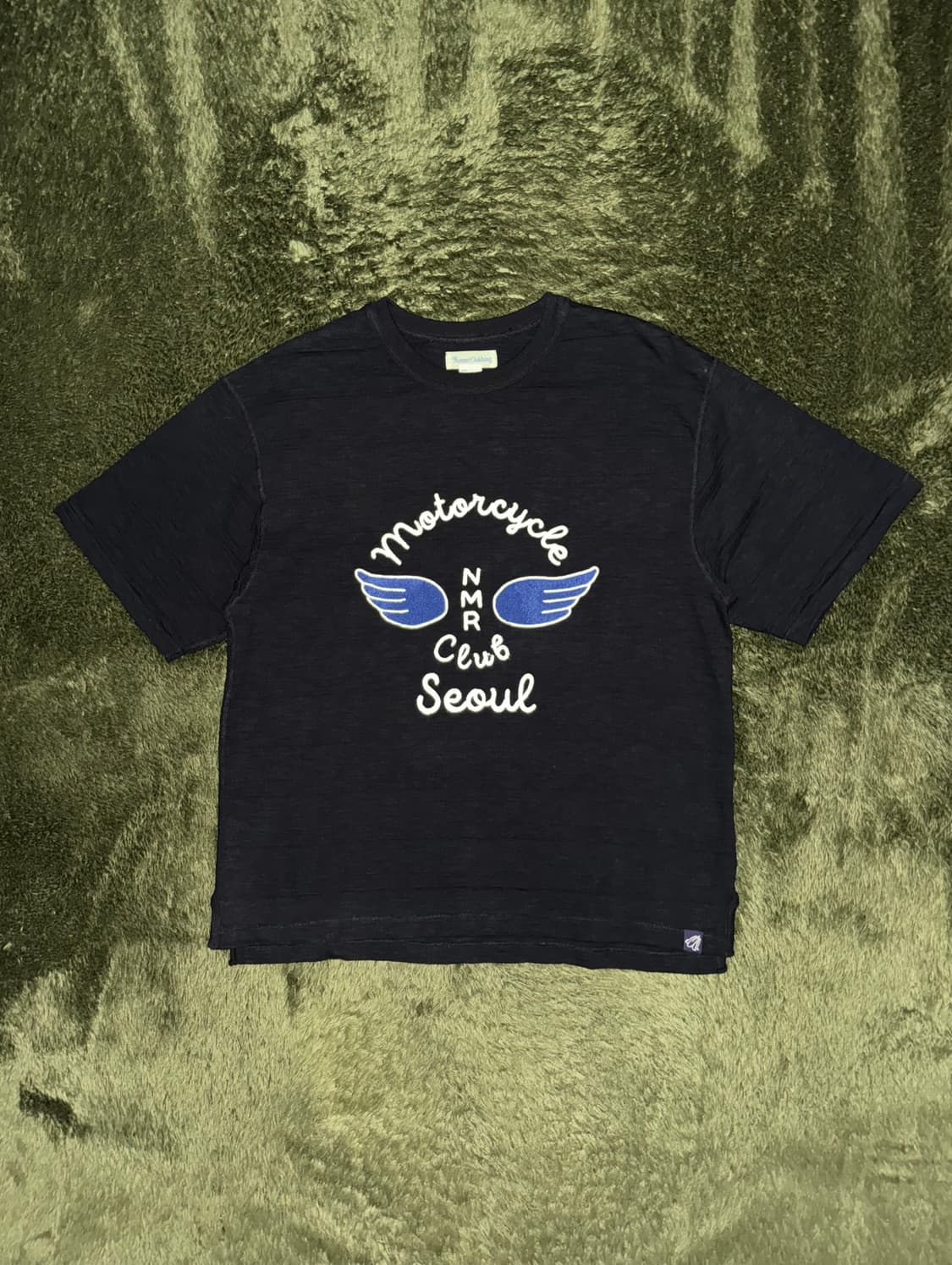 [L] 네이머클로딩 모터사이클 슬럽 싱글스티치 티셔츠 블랙 상품이미지1