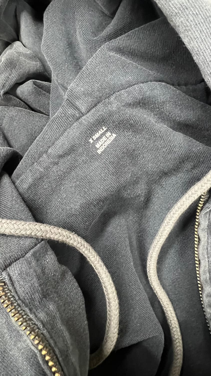 (새상품)이지갭 후드집업 포에틱블랙 XS 상품이미지4