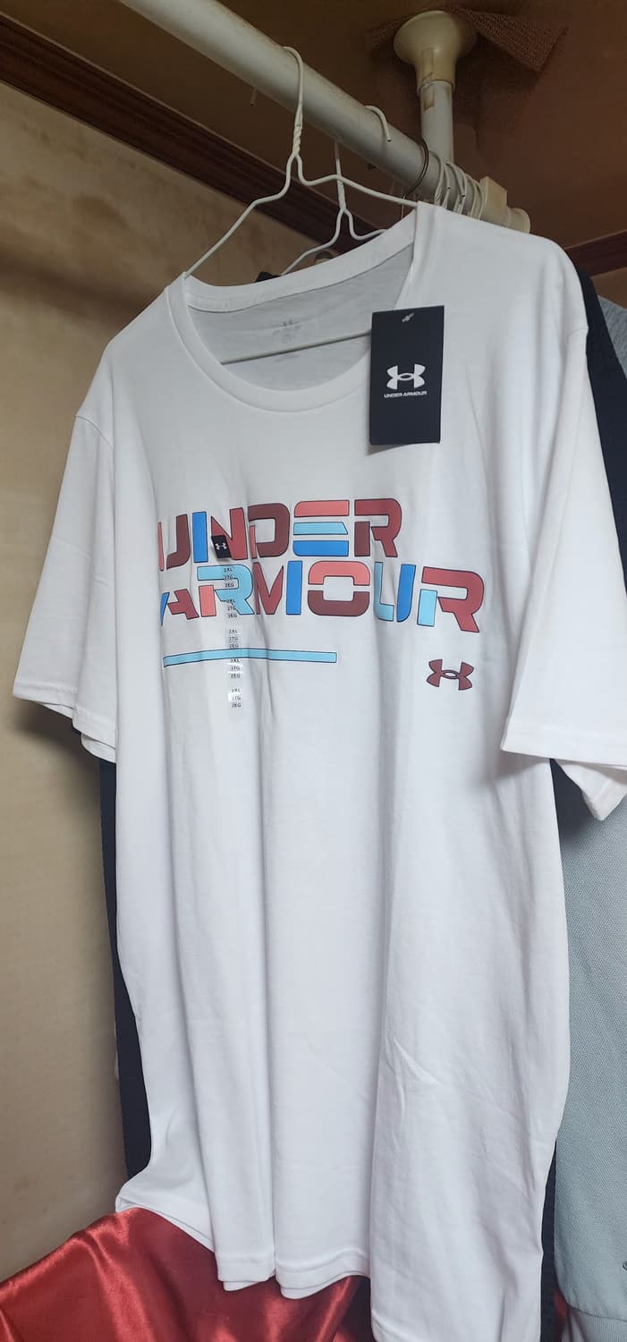 언더아머 남성 ua 컬러블록 스판면 반팔티 새상품2xl 가격인하 상품이미지3