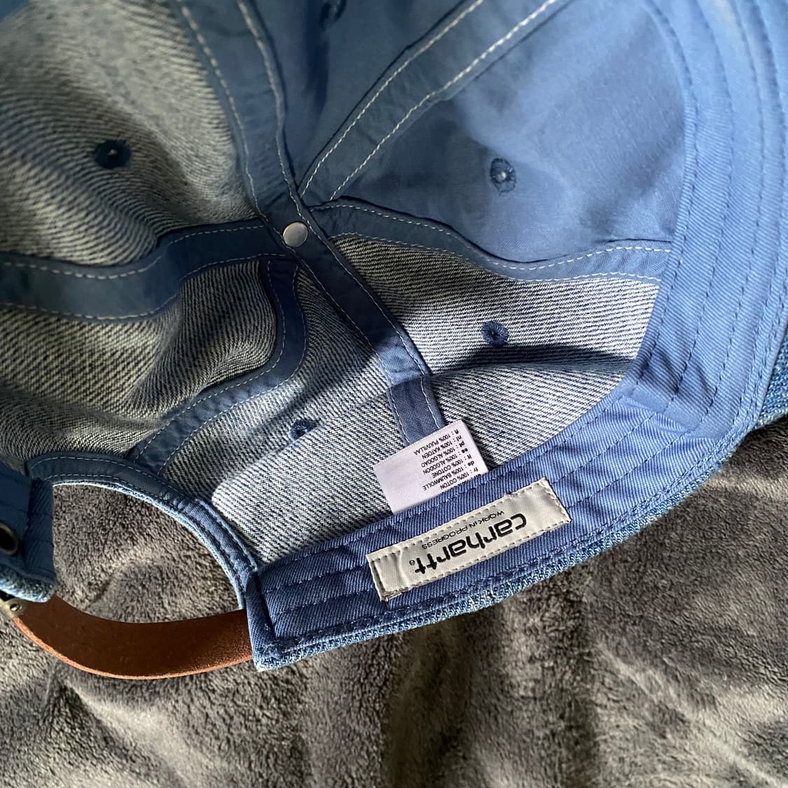 칼하트 WIP 내쉬 캡 블루 스톤 워시드 상품이미지3