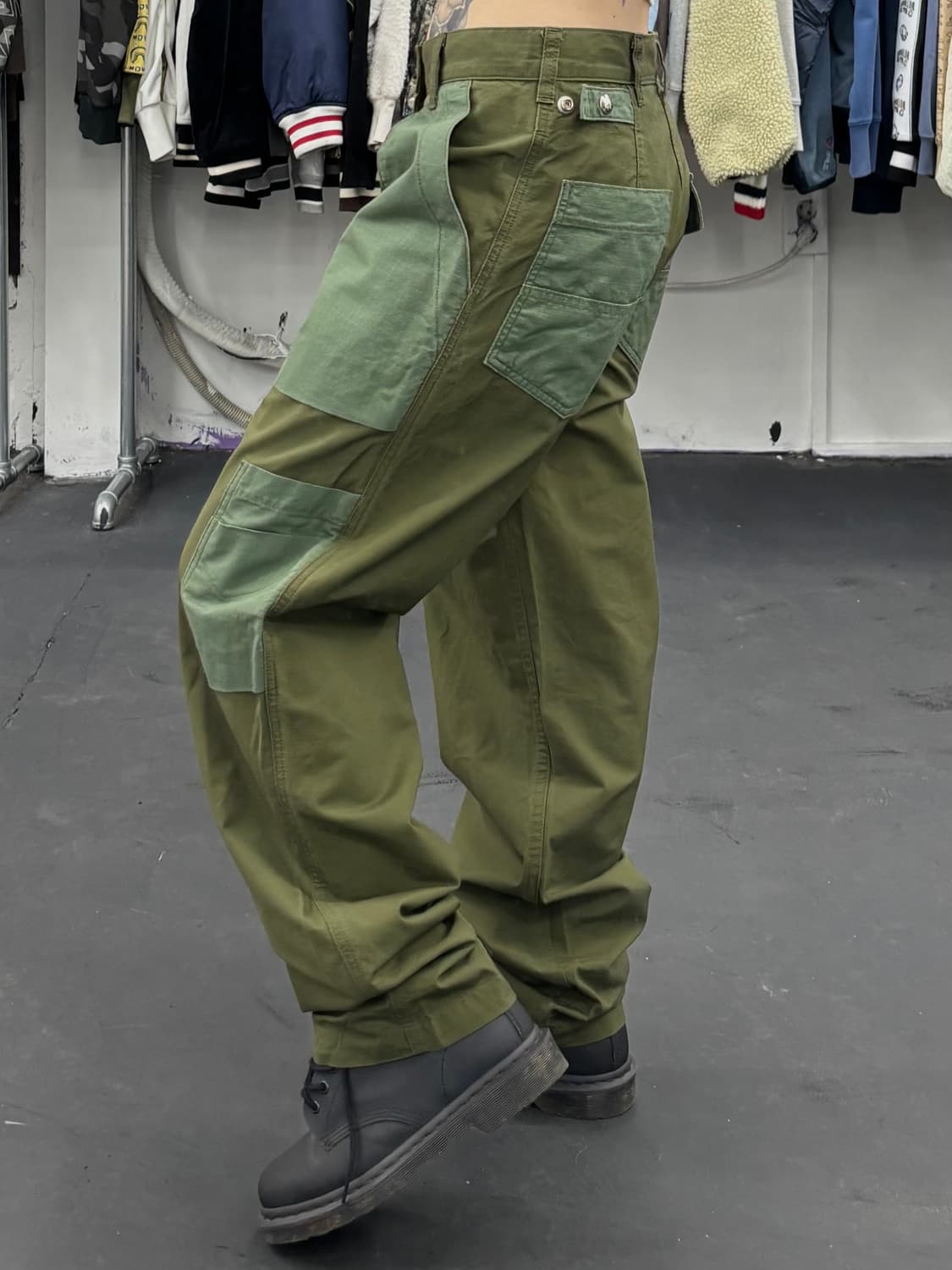 모니탈리 카키 카고팬츠 상품이미지4