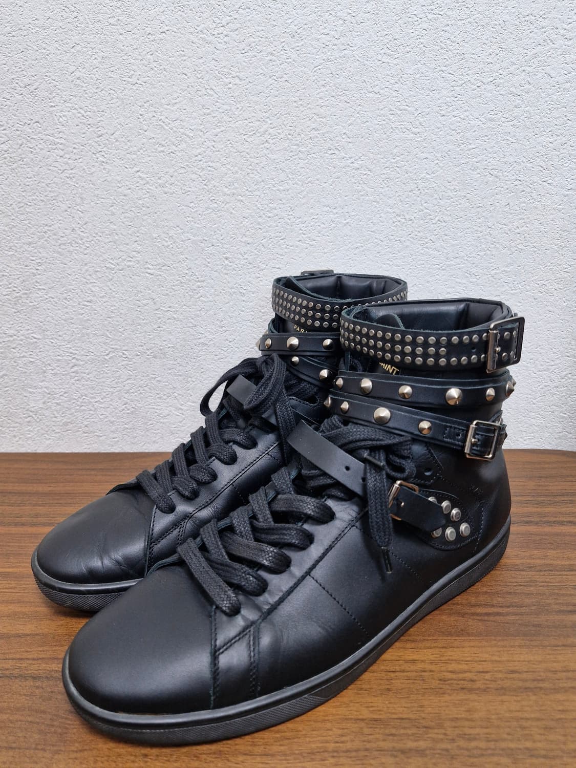 [41] SLP 생로랑 FW14 SL16H 스터드 하이탑 스니커즈 상품이미지1