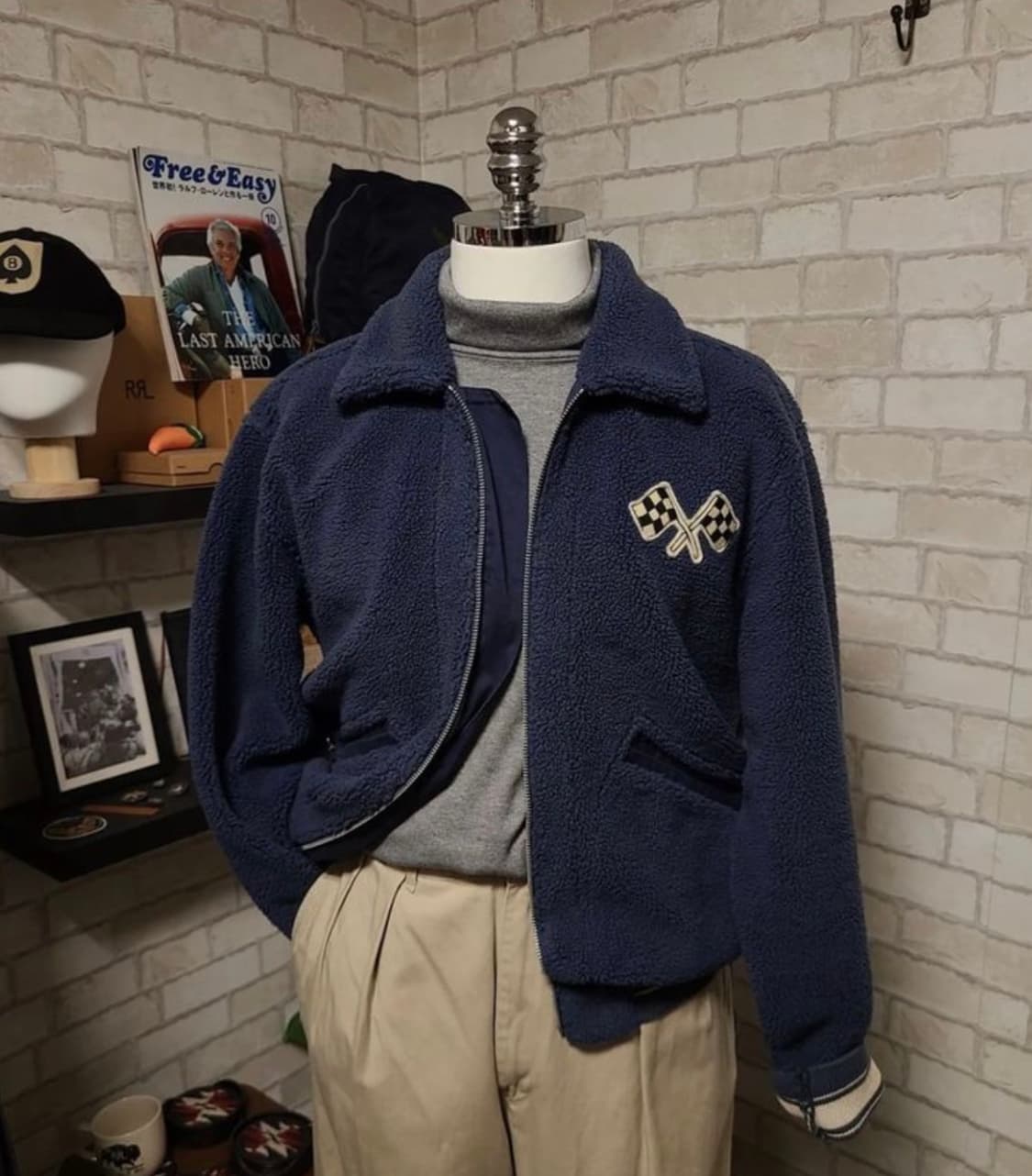 RRL racing fleece jacket m 상품이미지1