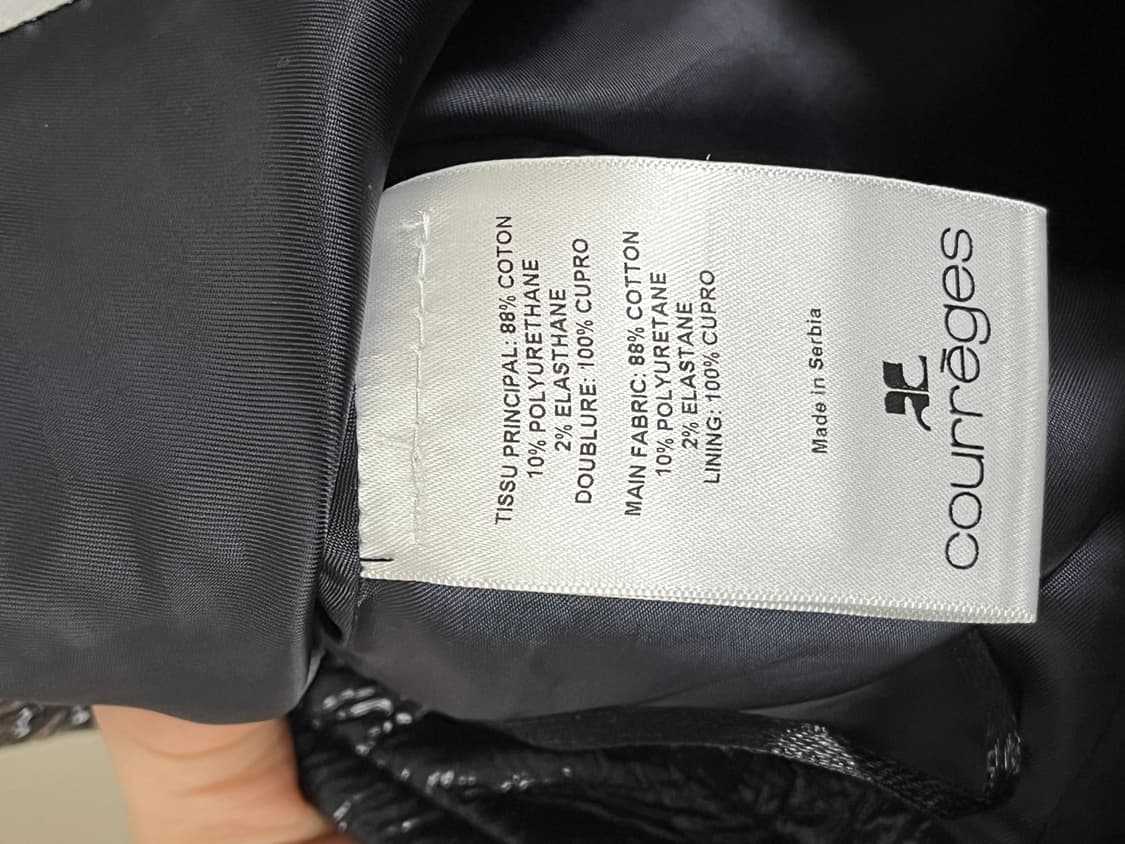 Courreges vinyl mini skirt navy 상품이미지6