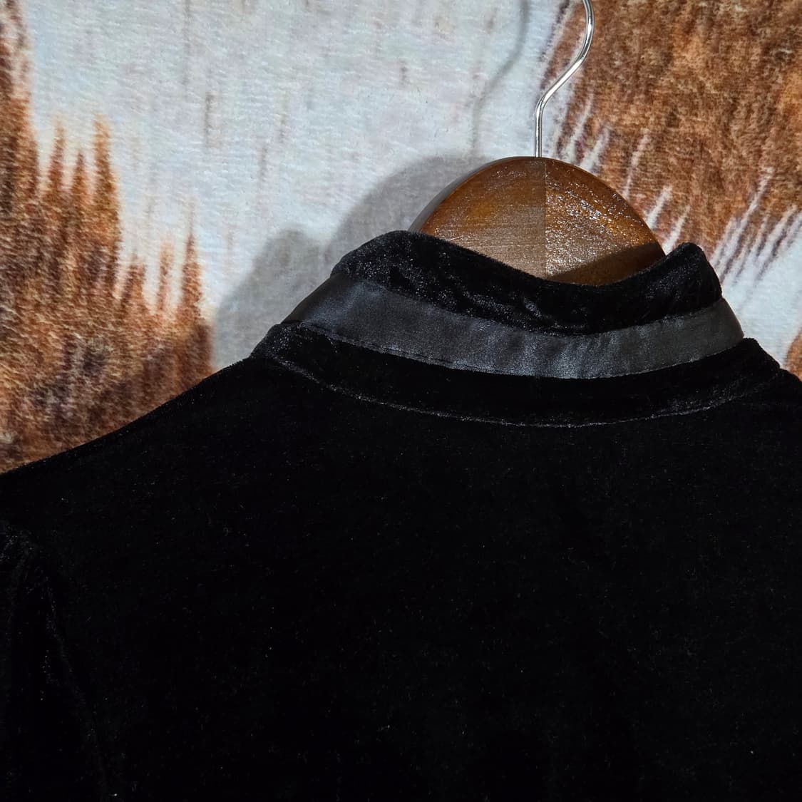 빈티지 벨벳 블랙 클래식 타이 블라우스 상품이미지6