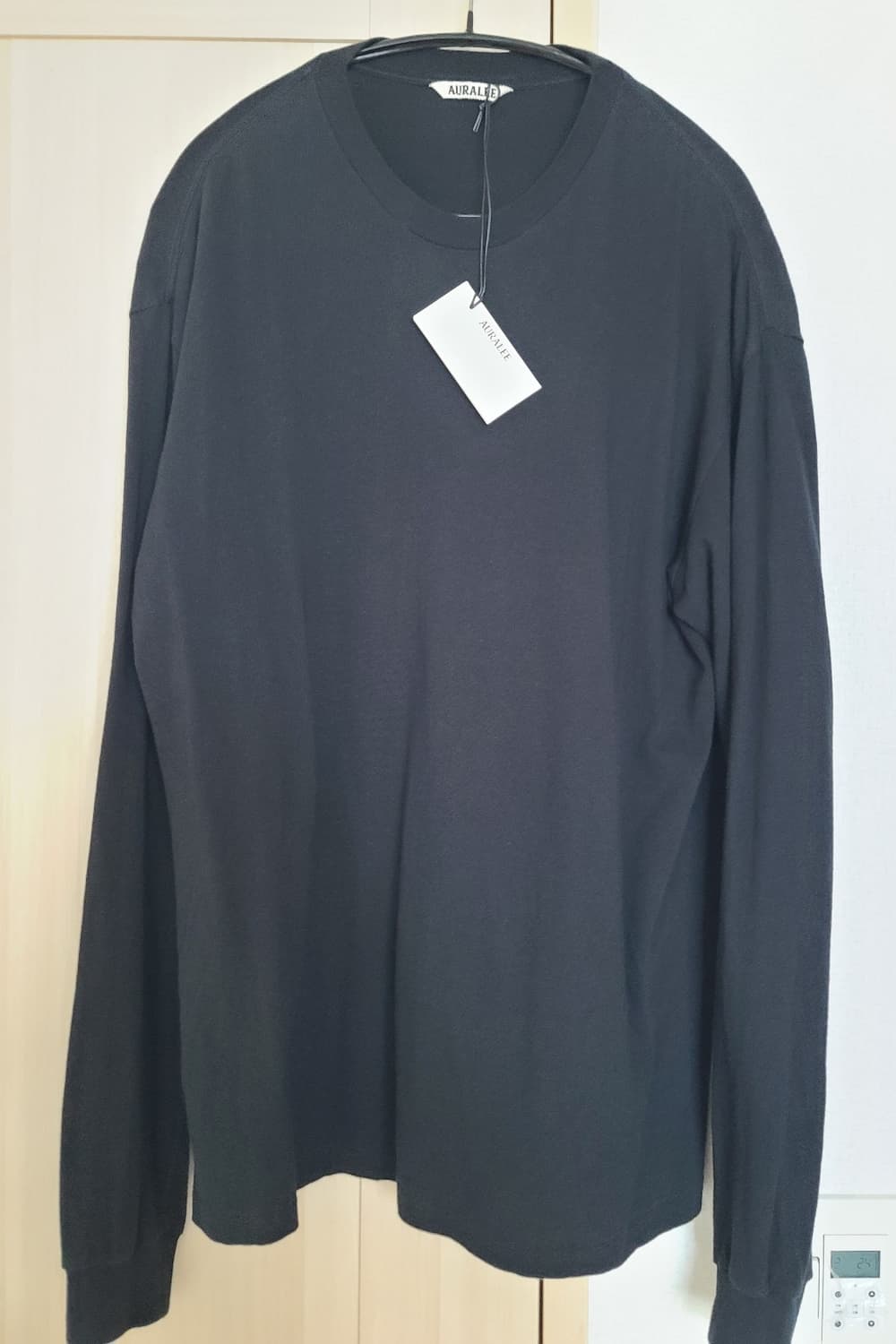 [4] 오라리 SEAMLESS L/S TEE 티셔츠 블랙 상품이미지2