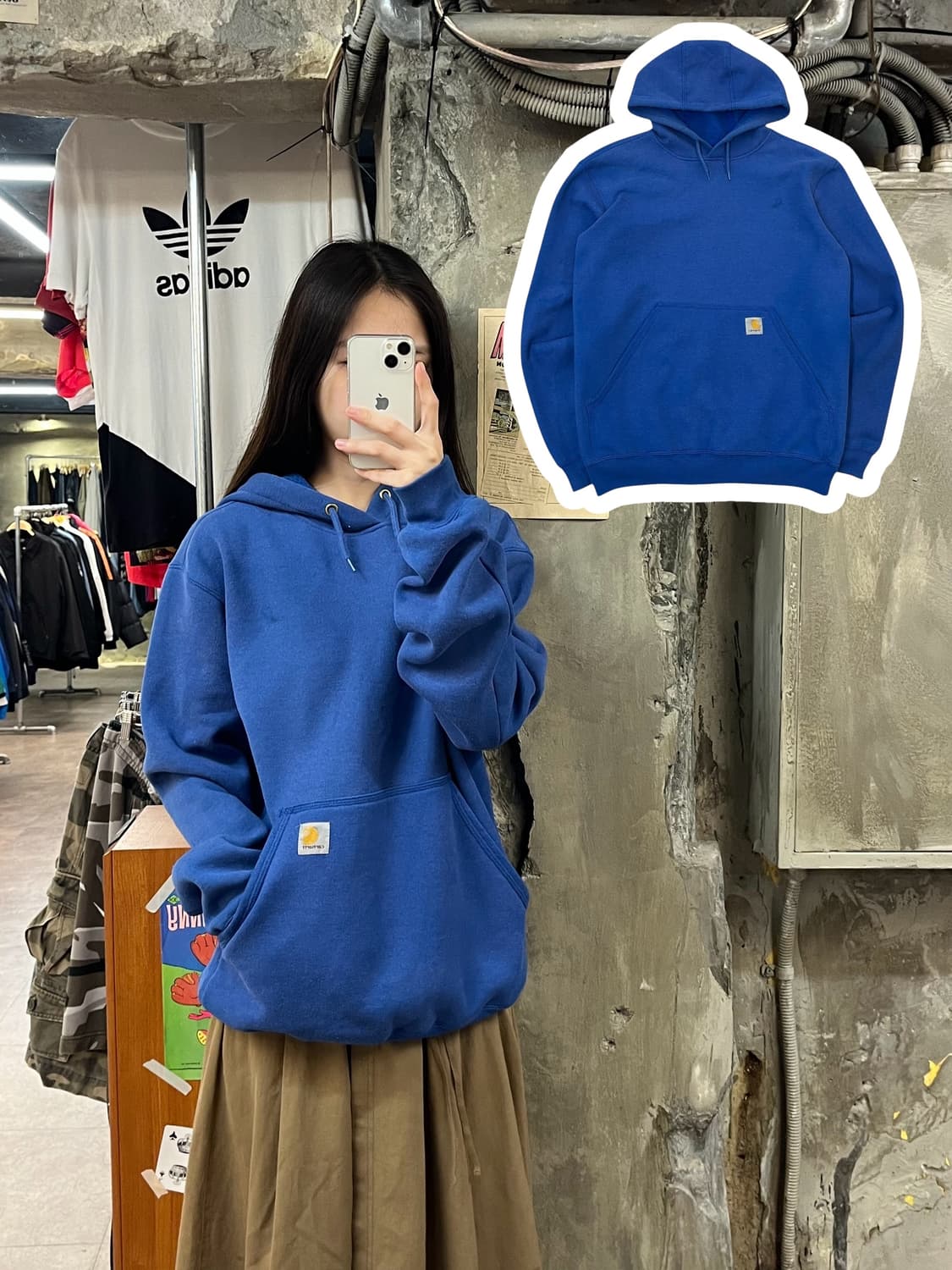 칼하트 후드티 블루 S #csz1054 상품이미지1