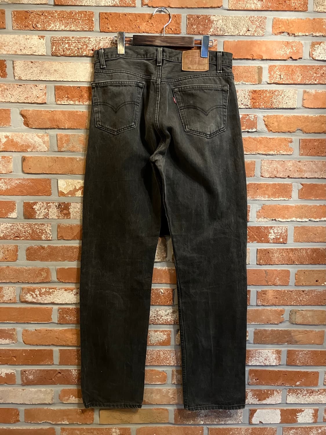 90s USA 빈티지 리바이스 501 0660 블랙진 흑청 데님 팬츠 상품이미지5