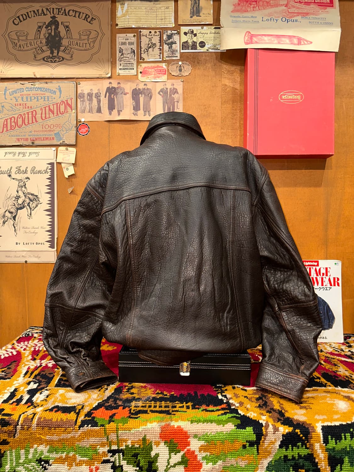 ( XL-2XL ) 봄버자켓 양가죽자켓 레더자켓 빈티지가죽 a2가죽 상품이미지4