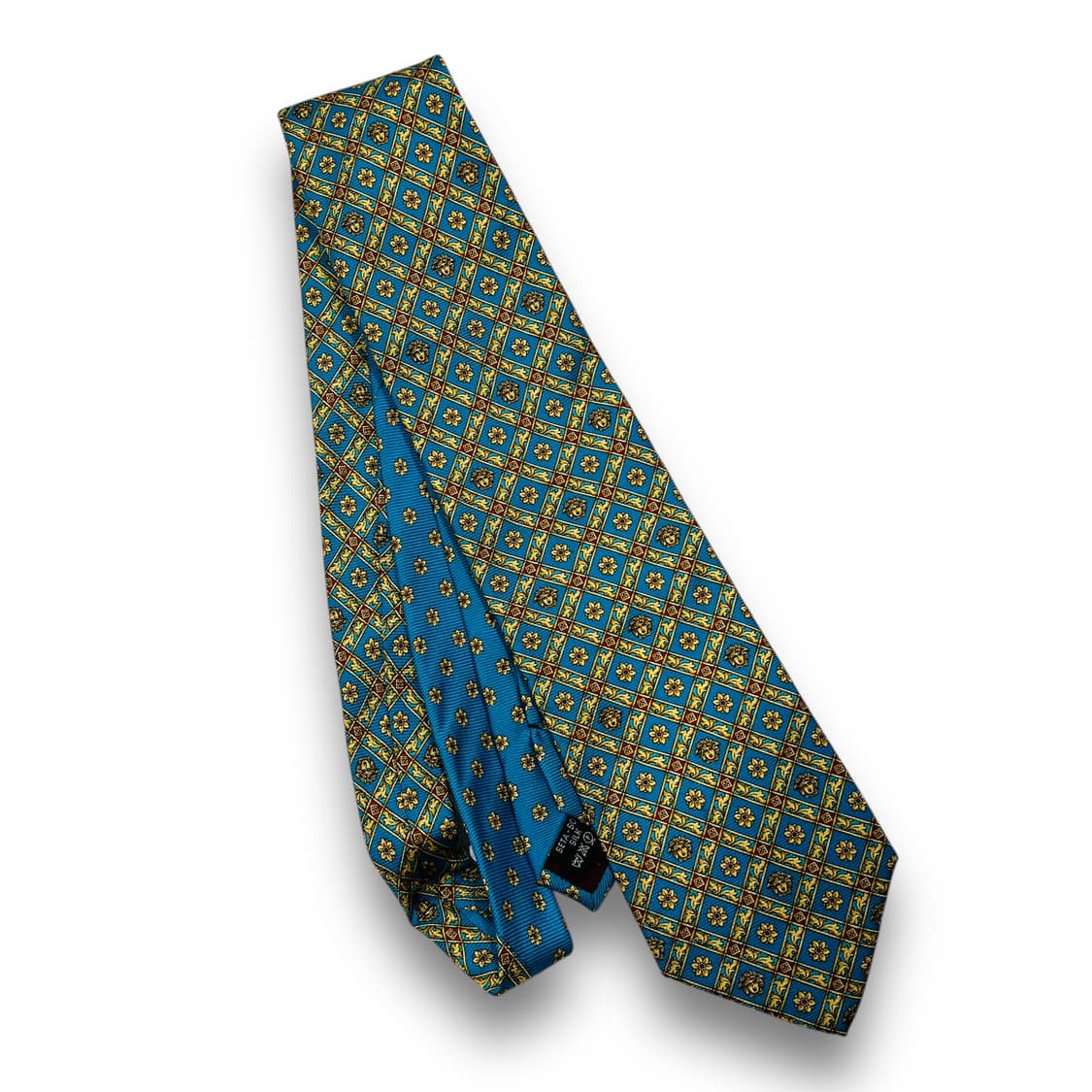 지아니 베르사체 90s 골드 메두사 로고 실크 넥타이 상품이미지3