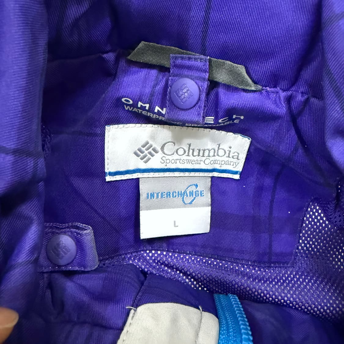 [L] 컬럼비아 체크패턴 원드 후드자켓 1230T2 상품이미지3