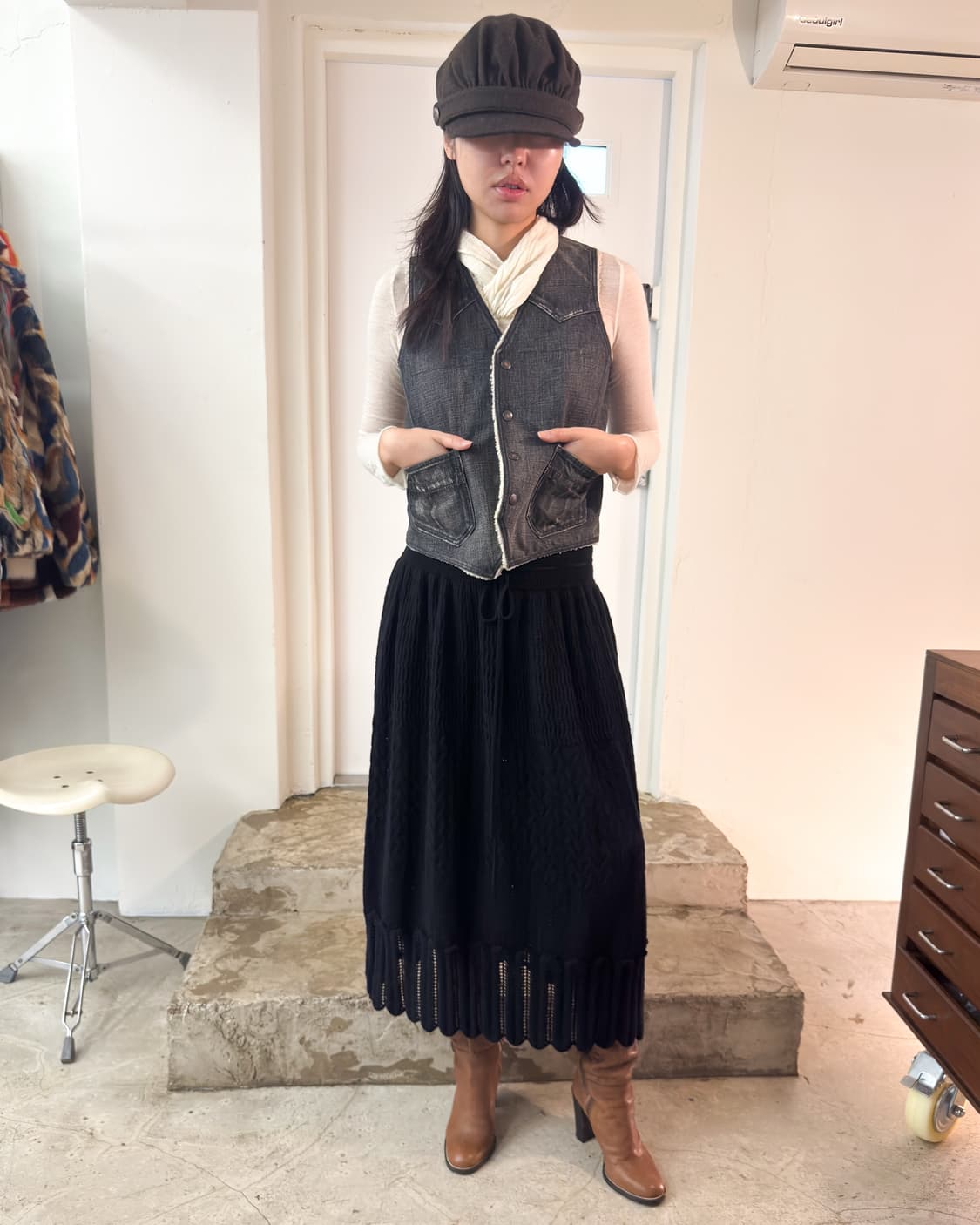 Comme des Garçons Knitted Skirt/ M 상품이미지6
