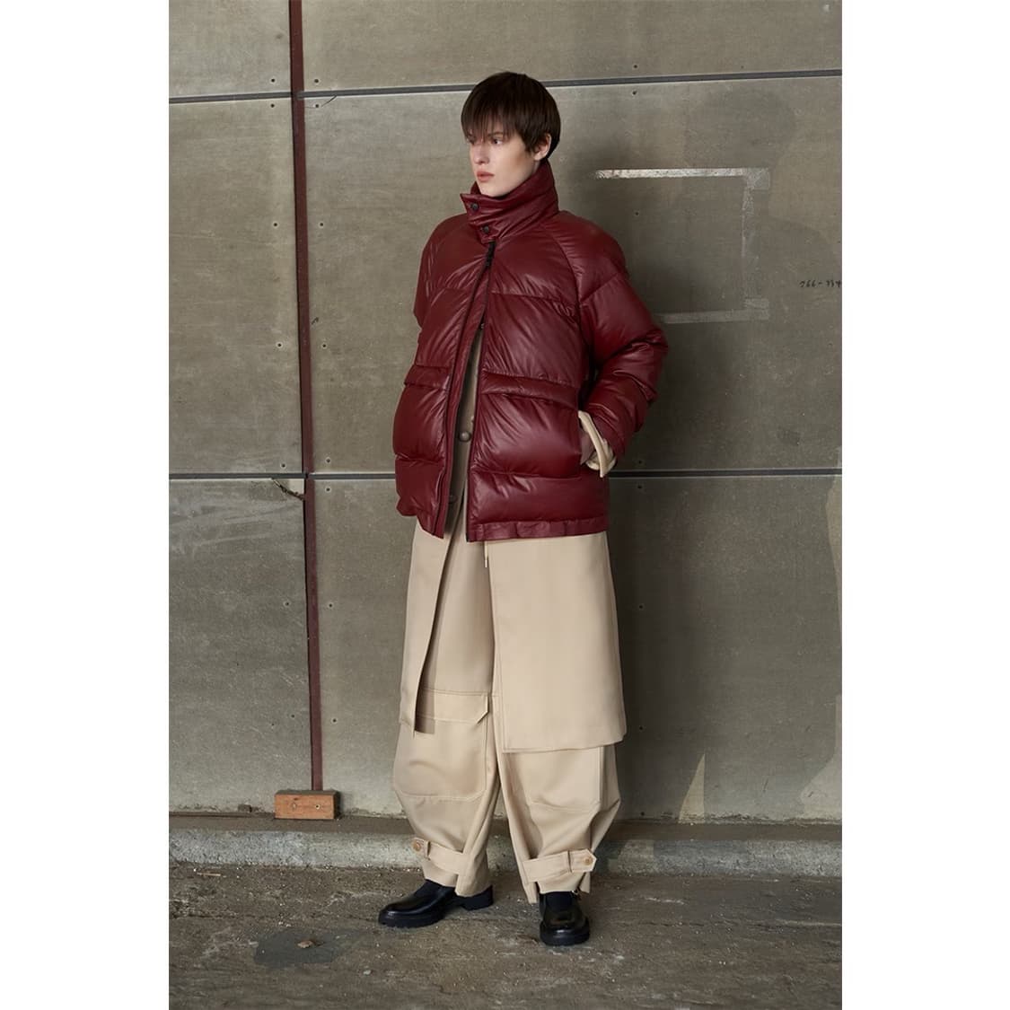  요지야마모토 레더 패딩 자켓 상품이미지5