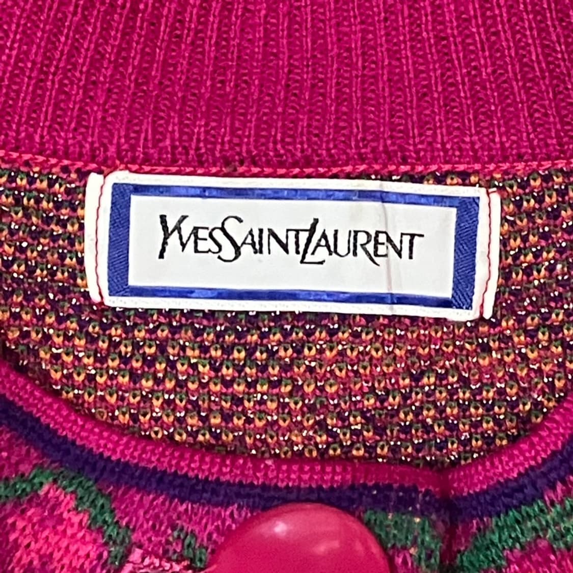 입생로랑 아카이브 패턴 가디건 상품이미지5