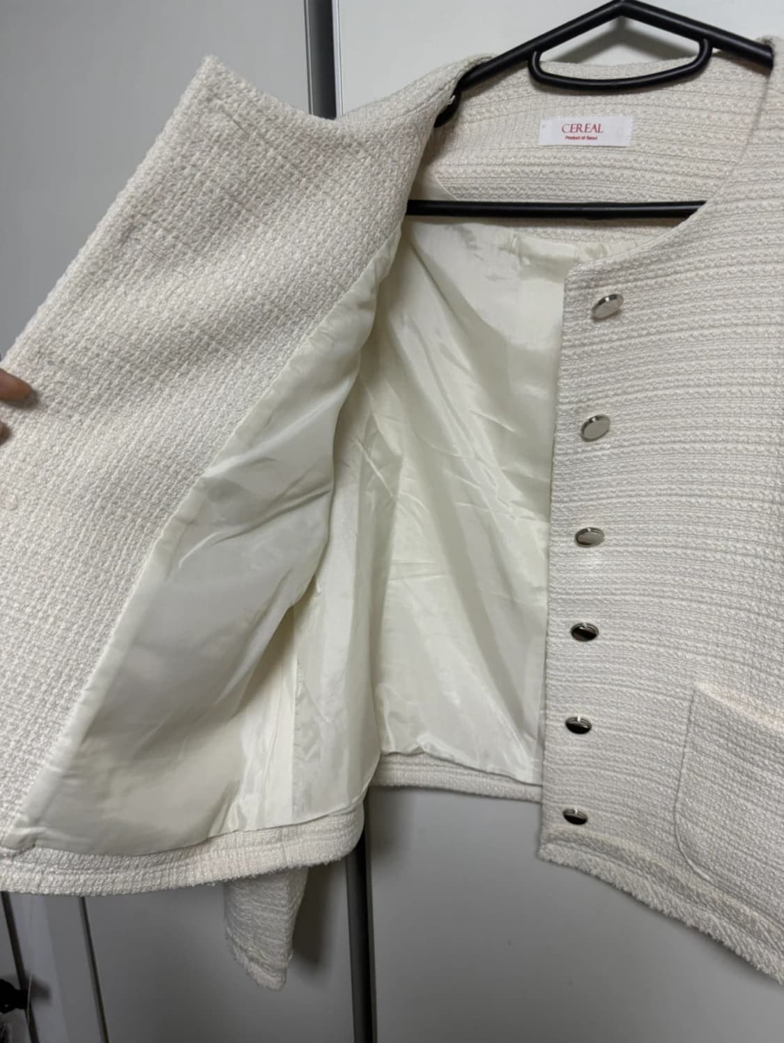 트위드 자켓 아이보리 상품이미지2