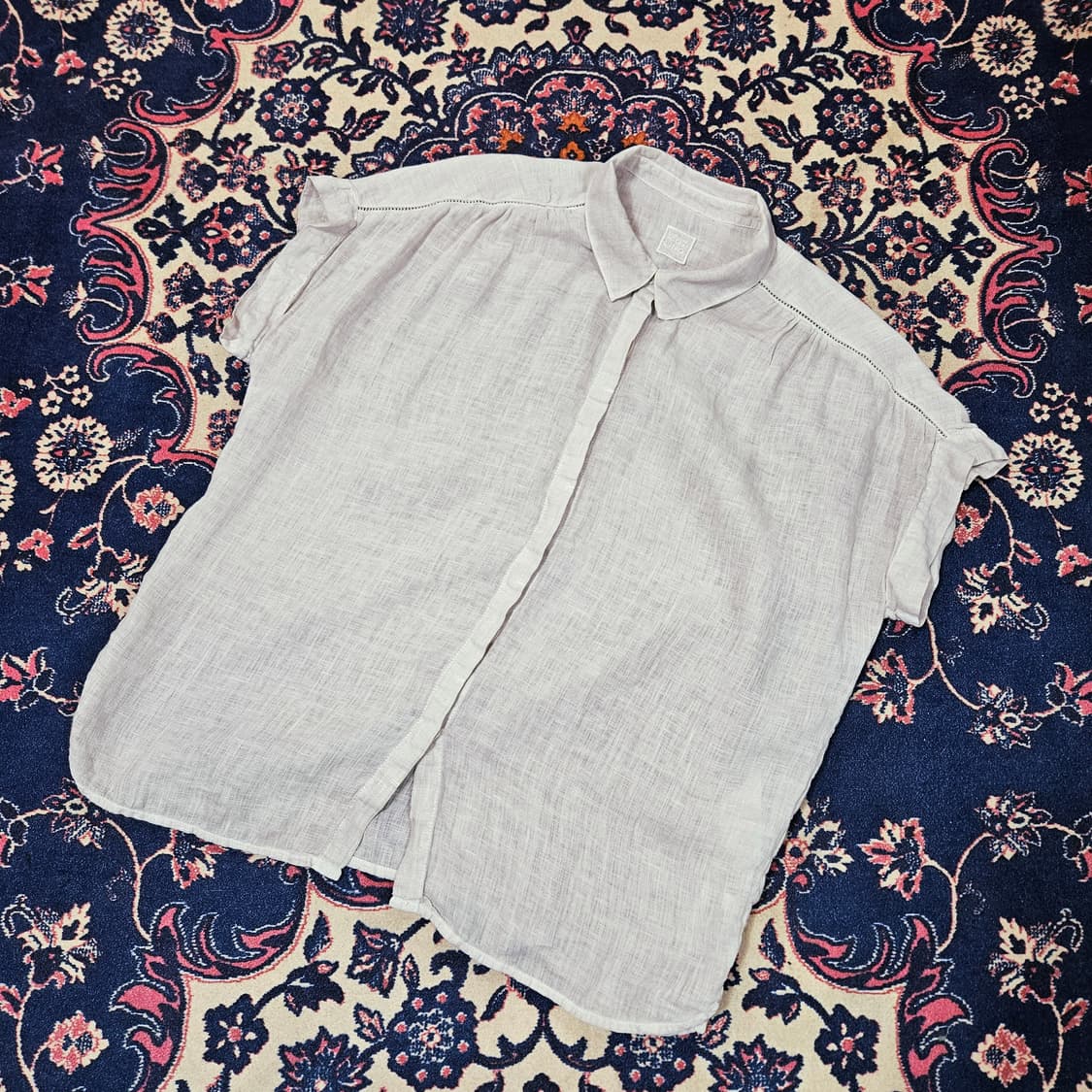 120%리노(120%Lino) in Italy 셔링 디테일 셔츠 M 상품이미지1