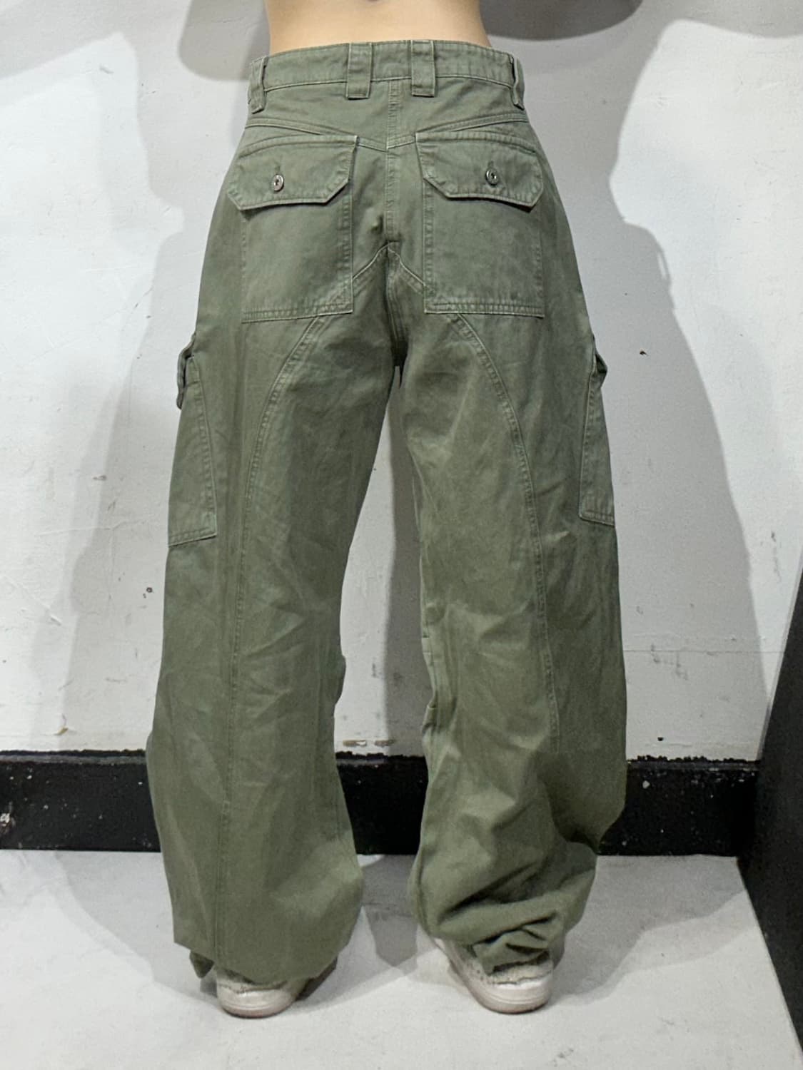 빈티지 Legacy 와이드 카키 카고 팬츠 바지 M 상품이미지3