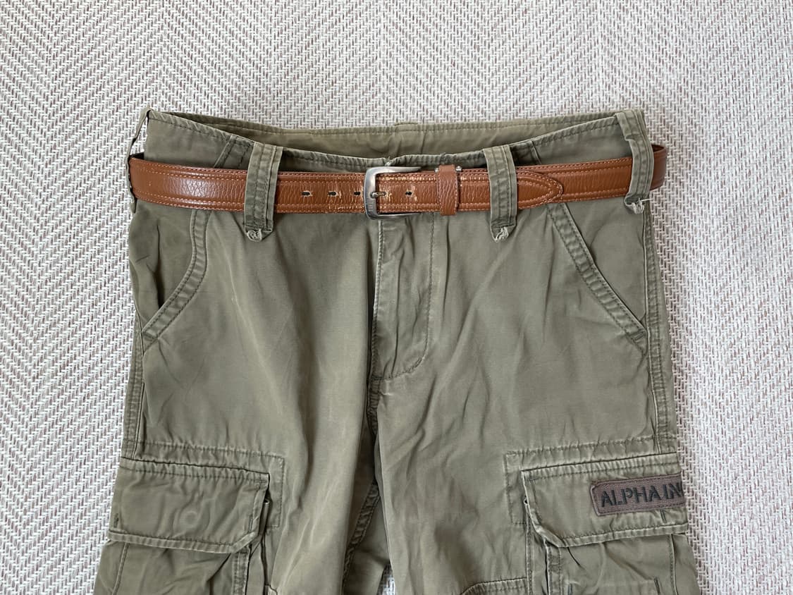 빈티지 브라운 레더 벨트 J03820 상품이미지1