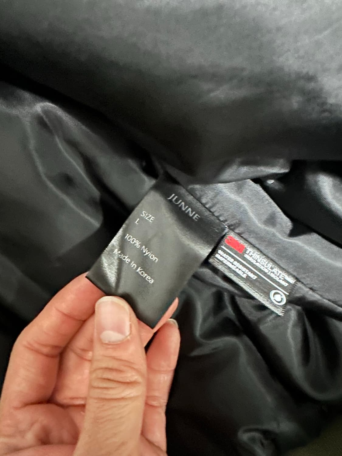 준느/25fw 나일론패디드봄버 카키/L 상품이미지4