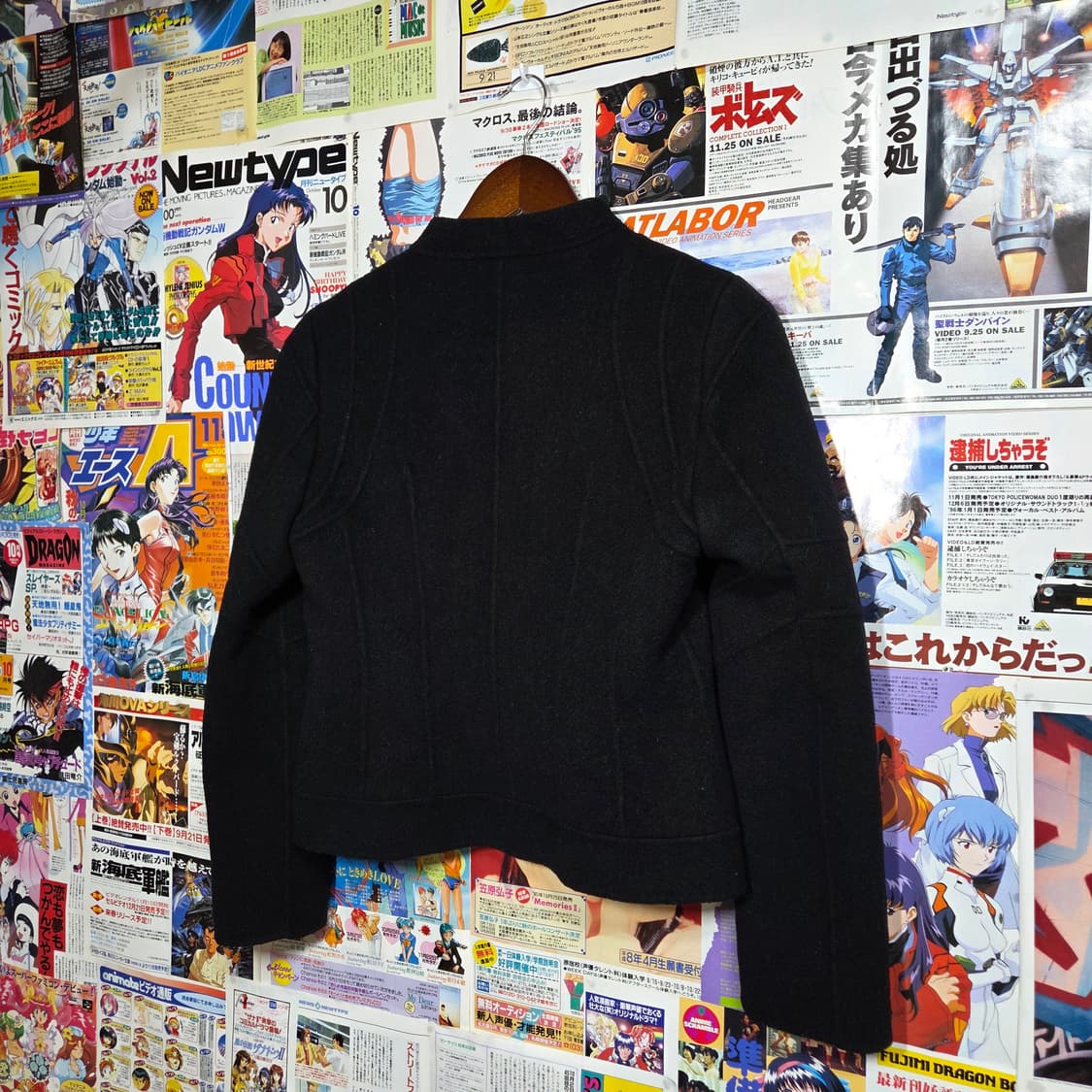 빈티지 블랙 버튼 울 자켓 상품이미지4