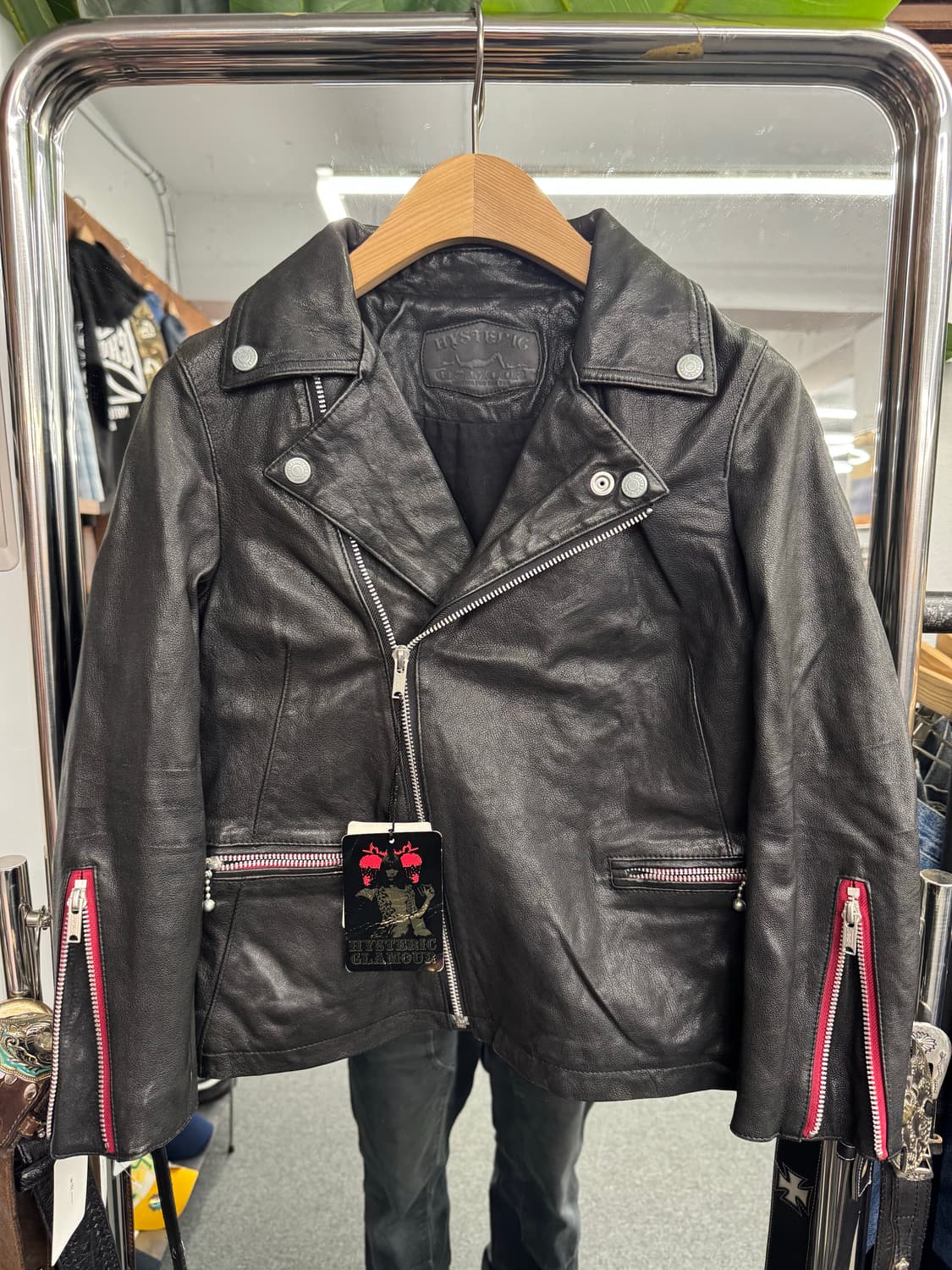 히스테릭 글래머 램 레더 더블 라이더 재킷 상품이미지1