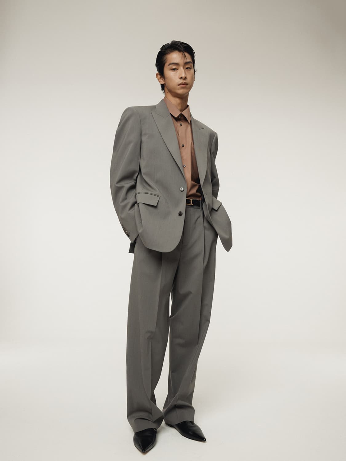 렉토 25FW 스트럭쳐 싱글 수트 자켓 미드나잇 그레이 상품이미지6