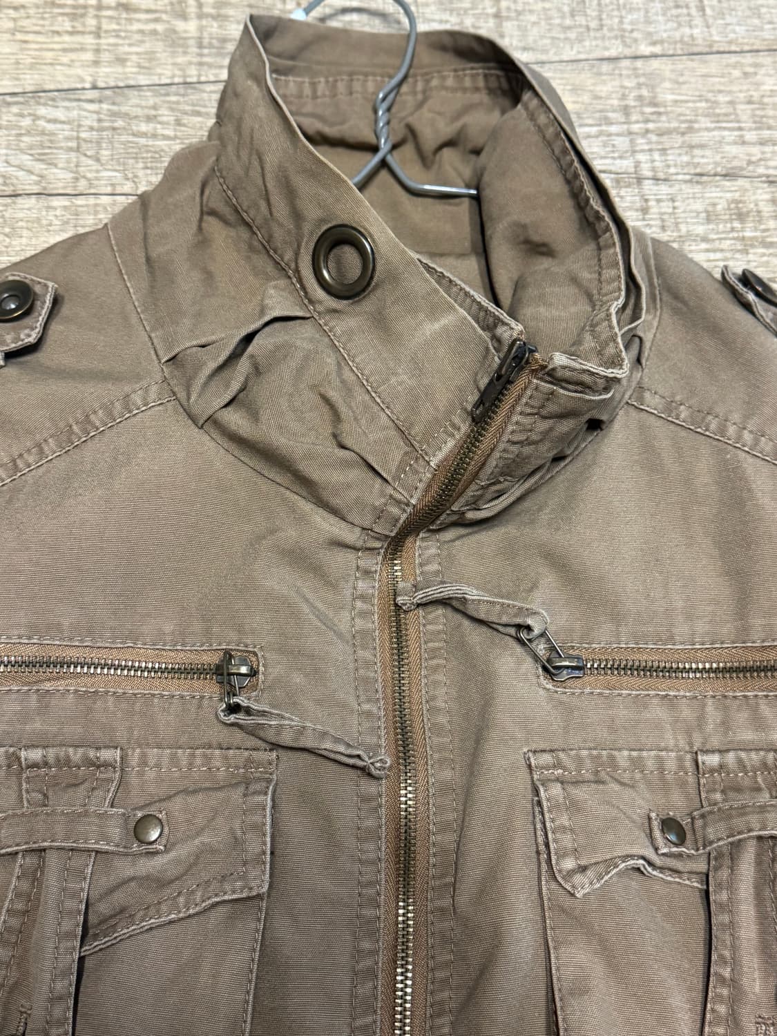 빈티지 야상 자켓 베이지 상품이미지1