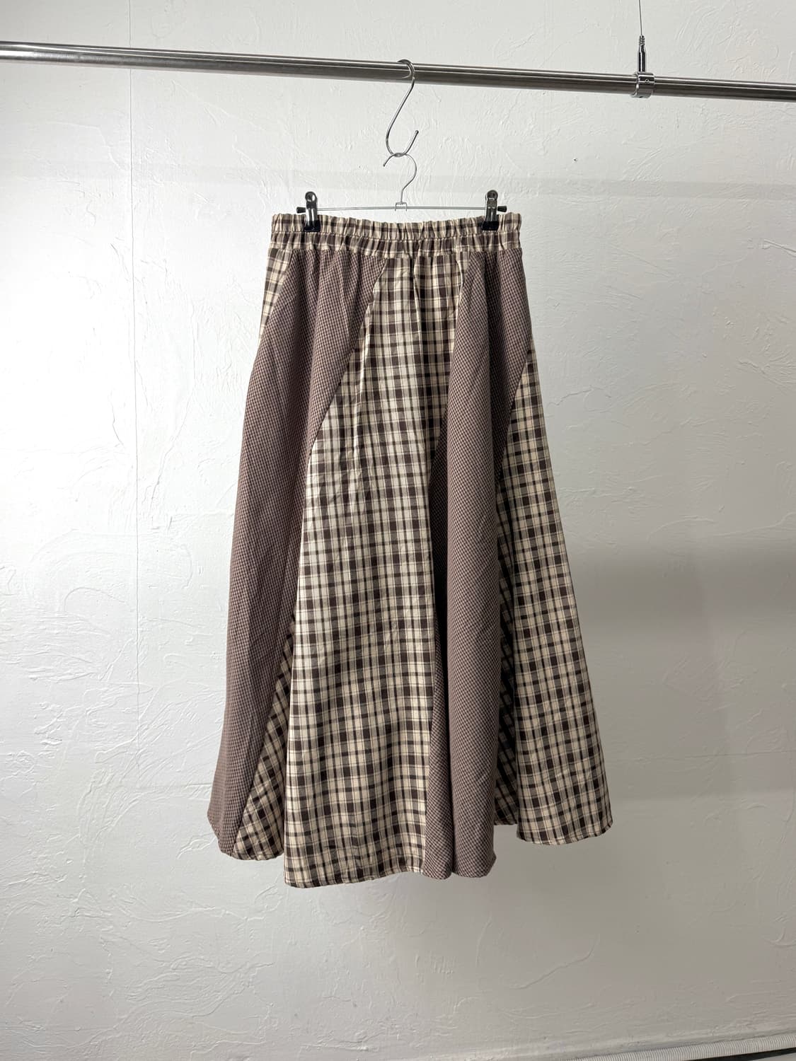 axes femme 믹스 체크 롱 스커트 상품이미지2