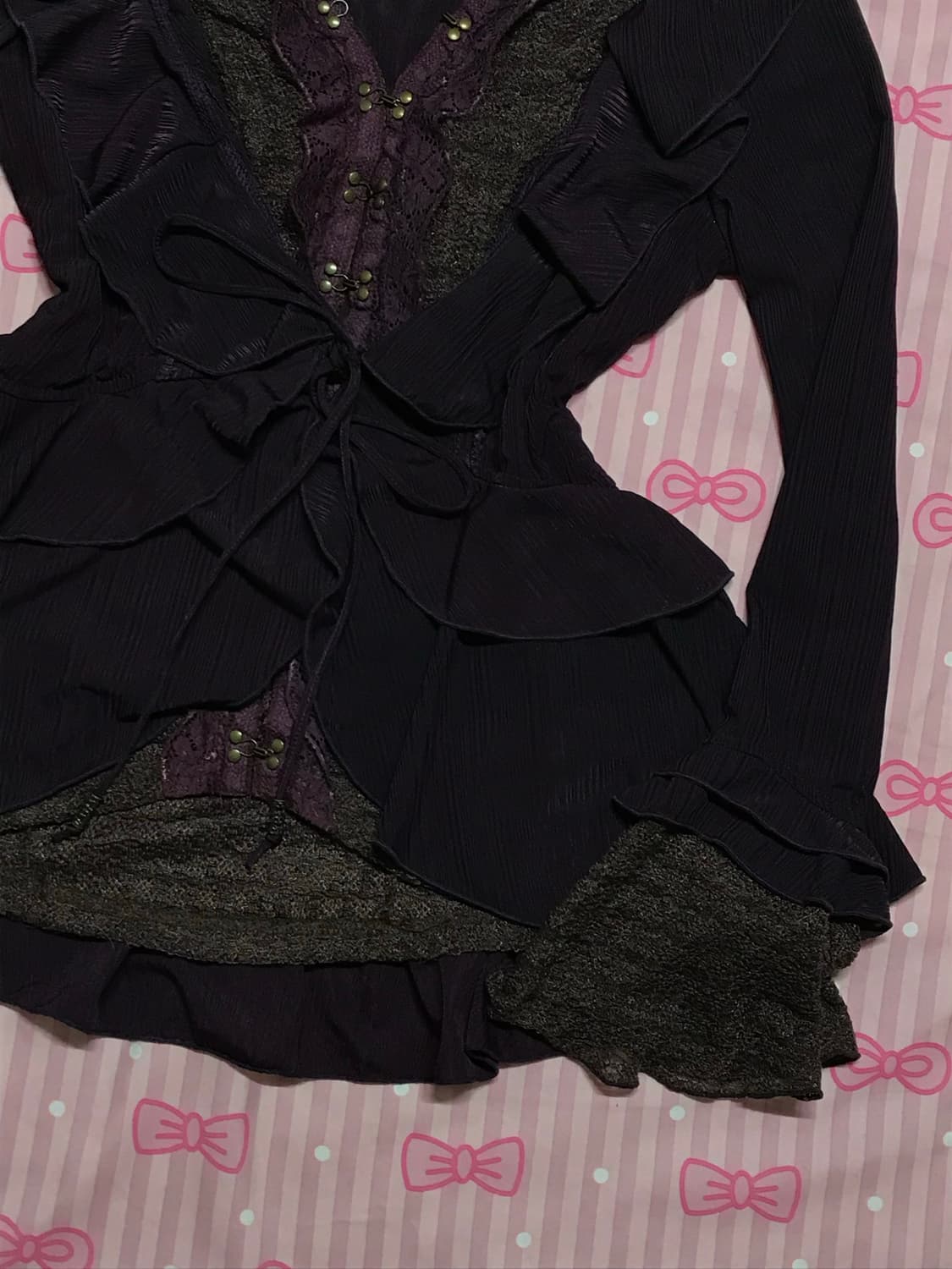 Ozz on angelo 고딕 코르셋 블라우스 상품이미지5