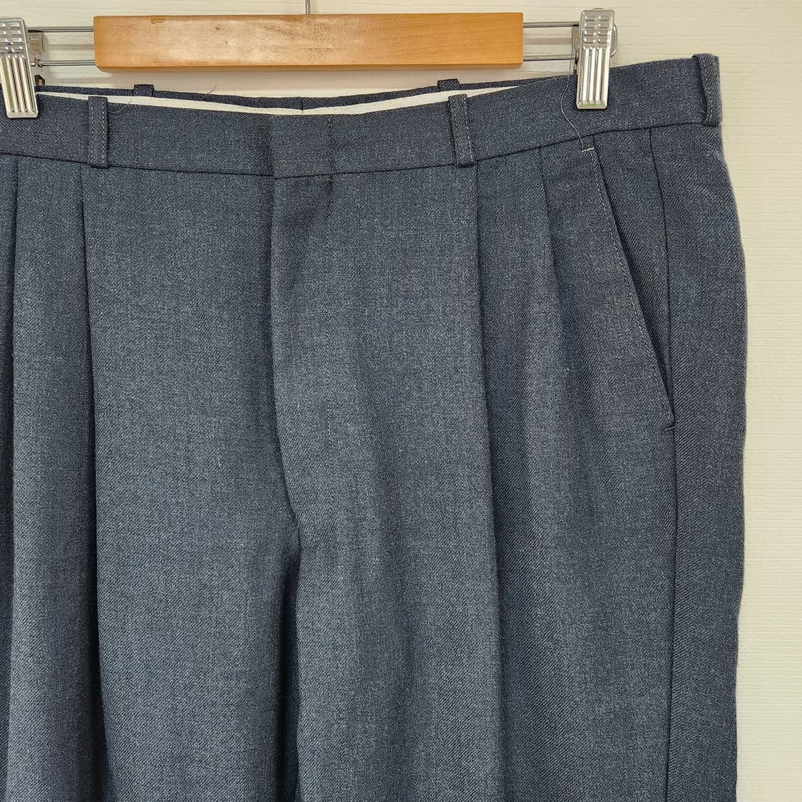 90's Moores 퓨어울 투턱 슬랙스 상품이미지2